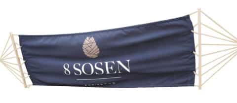 Messeudstyr med logo og messestande - event pines hammock