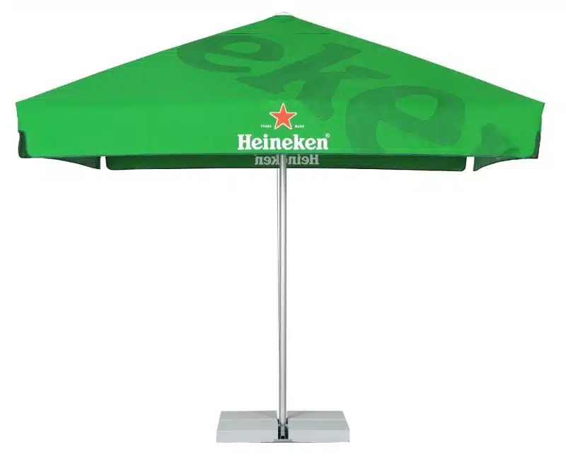 Billede af 3 x 3 m parasol med heineken logo